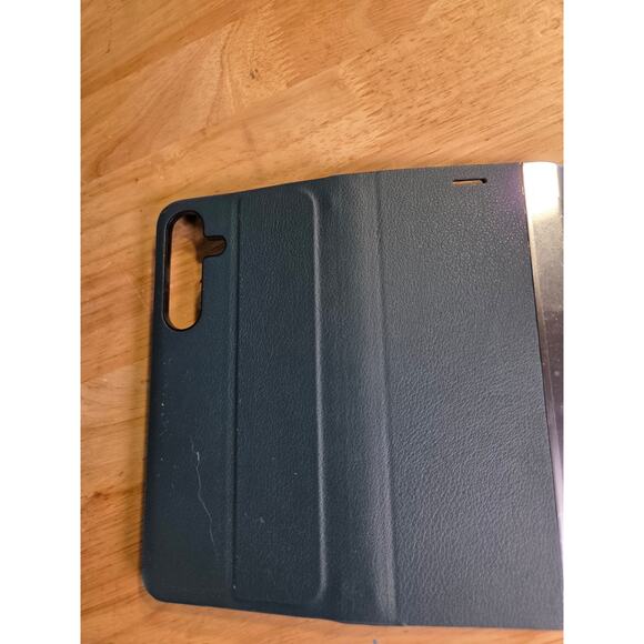 Samsung Galaxy S25 Case Built-in Stand Magnetic PU Leather Slim Case Cyanblue - Picture 6 of 6